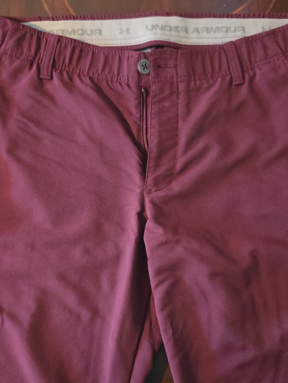 Under Armour Men's Burgundy Flat Front Petformance Golf Pants 36/32